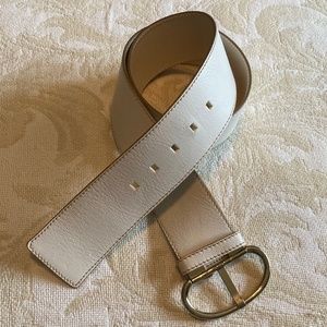 Banana Republic Vintage Genuine White Leather Belt